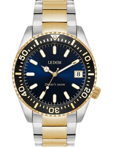 LE DOM Diver's LD.1490-10 Two Tone Stainless Steel Bracelet