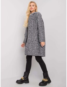 Fashionhunters Cordelia γκρι παλτό με κουκούλα OCH BELLA