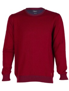 TOP TEN SEAL Ανδρική κόκκινη μελανζέ λεπτή μακρυμάνικη πλεκτή μπλούζα, Χρώμα Κόκκινο, Μέγεθος XL
