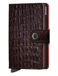 Δερμάτινο πορτοφόλι Secrid γυναικείo, χρώμα: καφέ