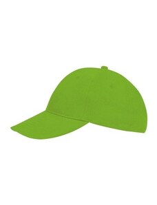 Sol's Buffalo 88100 Εξάφυλλο καπέλο τζόκεϊ 100% χοντρό βαμβάκι χνουδιασμένο 260gr, Χρώμα LIME – 281, Μέγεθος One Size
