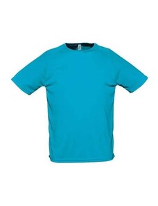 Sol's Sporty 11939 Unisex t-shirt Polyester Δίχτυ 140 γρ. 100% πολυέστερ, Χρώμα AQUA-321, Μέγεθος L