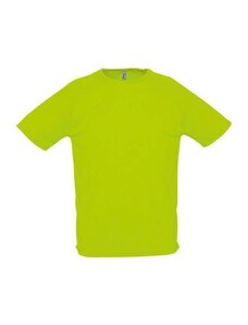 Sol's Sporty 11939 Unisex t-shirt Polyester Δίχτυ 140 γρ. 100% πολυέστερ, Χρώμα NEON GREEN - 286, Μέγεθος L