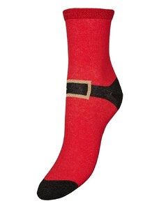 Vero Moda Κάλτσες Λεπτές Με Χριστουγεννιάτικο Μοτίβο Κόκκινες - Barbon