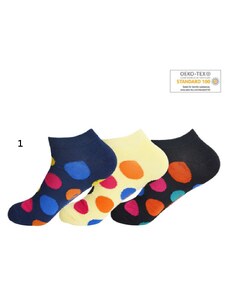 OEM Πολύχρωμες unisex κάλτσες -Σετ 3τμχ yellow