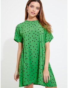 OEM Πράσινο πουά casual φόρεμα green