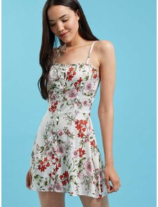 OEM Κοντό πολύχρωμο φόρεμα με λουλούδια floral
