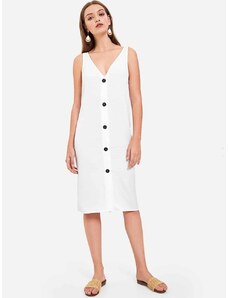 OEM Όμορφο λευκό φόρεμα με κουμπιά white