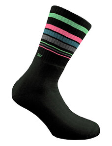 WALK SOCKS Γυναικείες Αθλητικές Κάλτσες Ριγέ Walk 3Sixty S502-2W Μαύρο