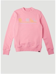 ONeill Pink Girl Patterned Sweatshirt O'Neill All Year Crew - Κορίτσια