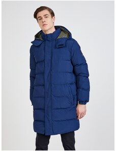 Blue Quilted Coat Blend - Ανδρικά