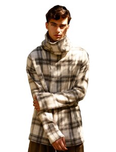 Dante Men | Καρό πουλόβερ με όρθιο γιακά Γκρι