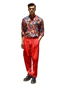 Dante Men | Παντελόνι με πιέτες Κόκκινο
