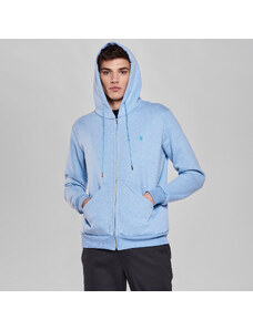 deesse Light blue hoodie with embroidered logo and zip 02283 LIGHT BLUE