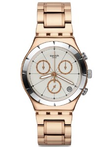 SWATCH Pushback Restyled YCG408GD Rose Gold Stainless Steel Bracelet