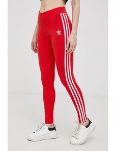 Κολάν adidas Originals Adicolor γυναικείo, χρώμα: κόκκινο
