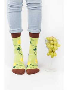Unisex fashion κάλτσες Trendy WINE Βαμβακερές Ανοιχτό Πράσινο