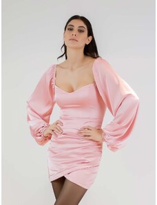 Sotris collection | Μίνι φόρεμα με ντεκολτέ καρδιά Ροζ