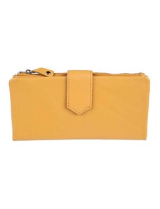 Γυναικείο Δερμάτινο Πορτοφόλι Μεγάλο Κίτρινο Fetiche Leather 3-6780