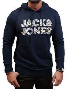 Jack&Jones - 12182358 - Jj Fleur Sweat Hood - Navy Blazer - Slim Fit - Φούτερ