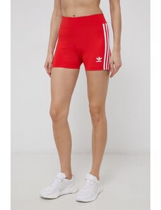 Σορτς adidas Originals γυναικείo, χρώμα: κόκκινο