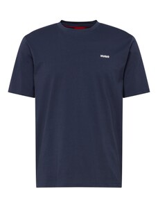 HUGO Red Μπλουζάκι 'Dero' ναυτικό μπλε / λευκό