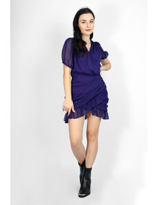 FREE WEAR Φόρεμα Mini με Λεοπάρ Print - Μωβ - 020005