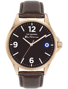 BEN SHERMAN The Original - BS058BR Gold case with Brown Leather Strap