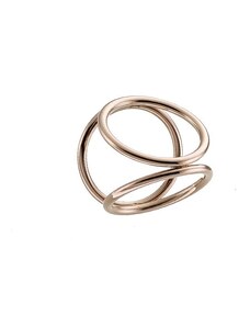 AMOR AMOR Δαχτυλίδι Από Ανοξείδωτο Ατσάλι Ροζ Επιχρυσωμένο AS39505