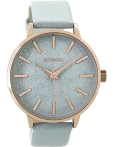 OOZOO Timepieces Light Blue Leather Strap C9497
