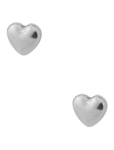 AMOR AMOR Σκουλαρίκια Από Ορείχαλκο Επαργυρωμένο Με Καρδιά PF42437