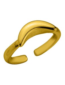 AMOR AMOR Δαχτυλίδι Από Ορείχαλκο Επιχρυσωμένο 24Κ Boomerang PF38792