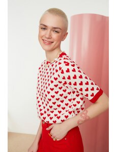 Γυναικεία μπλούζα Trendyol TWOSS21KZ0008/Kırmızı