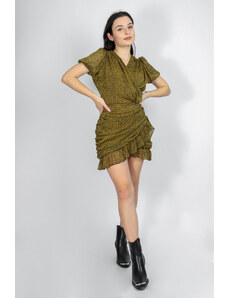 FREE WEAR Φόρεμα Mini με Λεοπάρ Print - Πράσινο - 004005