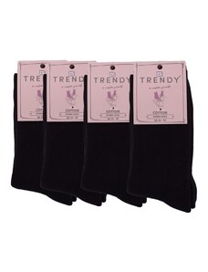 Trendy Γυναικείες Κάλτσες Πετσετέ Pamela Σετ 4 Ζευγάρια Μαύρο No-20