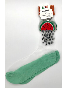 CALZE YTLI Διάφανες Κάλτσες Watermelon - Green