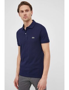 Βαμβακερό μπλουζάκι πόλο Lacoste χρώμα: ναυτικό μπλε