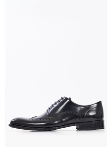 Ανδρικά Παπούτσια Δετά S5629 Μαύρο Δέρμα Boss shoes