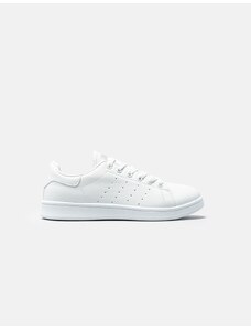 INSHOES Γυναικεία basic sneakers με ελαστική σόλα Λευκό