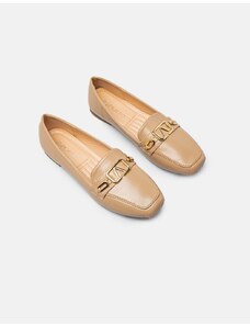 INSHOES Μονόχρωμα loafers με χρυσό διακοσμητικό Πούρο
