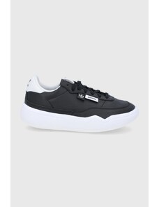 Δερμάτινα παπούτσια adidas Originals χρώμα: μαύρο