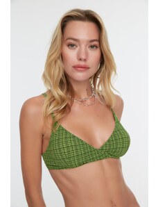 Trendyol Bikini Top - Πράσινο - Καρό