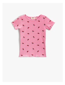 Koton T-Shirt - Ροζ - Κανονική εφαρμογή