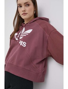 Βαμβακερή μπλούζα adidas Originals γυναικεία, χρώμα: ροζ,