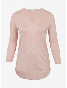 Ανοιχτό ροζ ελαφρύ πουλόβερ ONLY CARMAKOMA Marrys - Γυναίκες