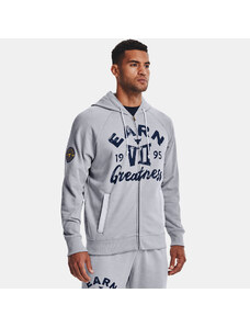 UNDER ARMOUR UA PROJECT ROCK HEAVYWEIGHT TERRY FULL-ZIP HOODIE ΓΚΡΙ