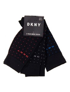 DKNY UNDERWEAR 'INDIANA' 3PACK ΚΑΛΤΣΕΣ ΑΝΔΡIKEΣ S56223-BLACK RED-GREYMARL-BLUE SPOTS