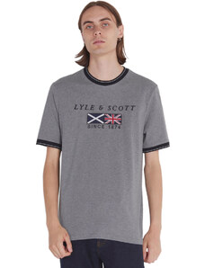 LYLE AND SCOTT FLAG EMBROIDERED TIPPED T-SHIRT ΑΝΔΡIKO TS1342V-T28