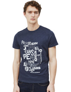 PEPE JEANS 'ADRIAN' PRINTED LETTERING T-SHIRT ΑΝΔΡΙΚΟ PM507722-592