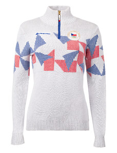 Γυναικείο πουλόβερ από την Ολυμπιακή συλλογή ALPINE PRO JIGA λευκή παραλλαγή m